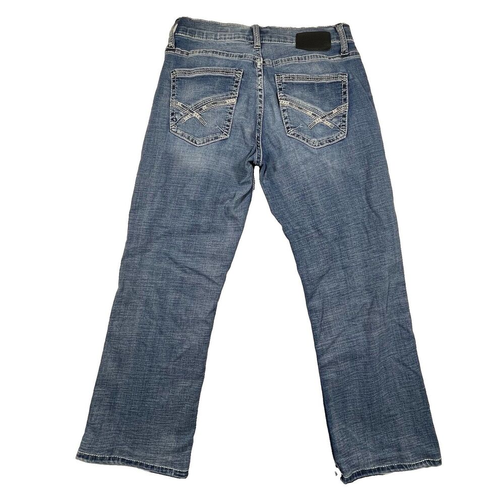 BKE Jake Bootcut Jeans 30x26 Blue Denim Buckle Stretch Western